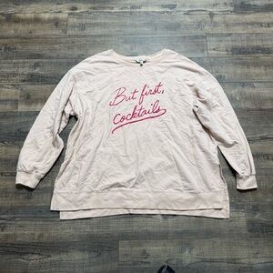Wildfox Blush Pink Cocktail Sweatshirt